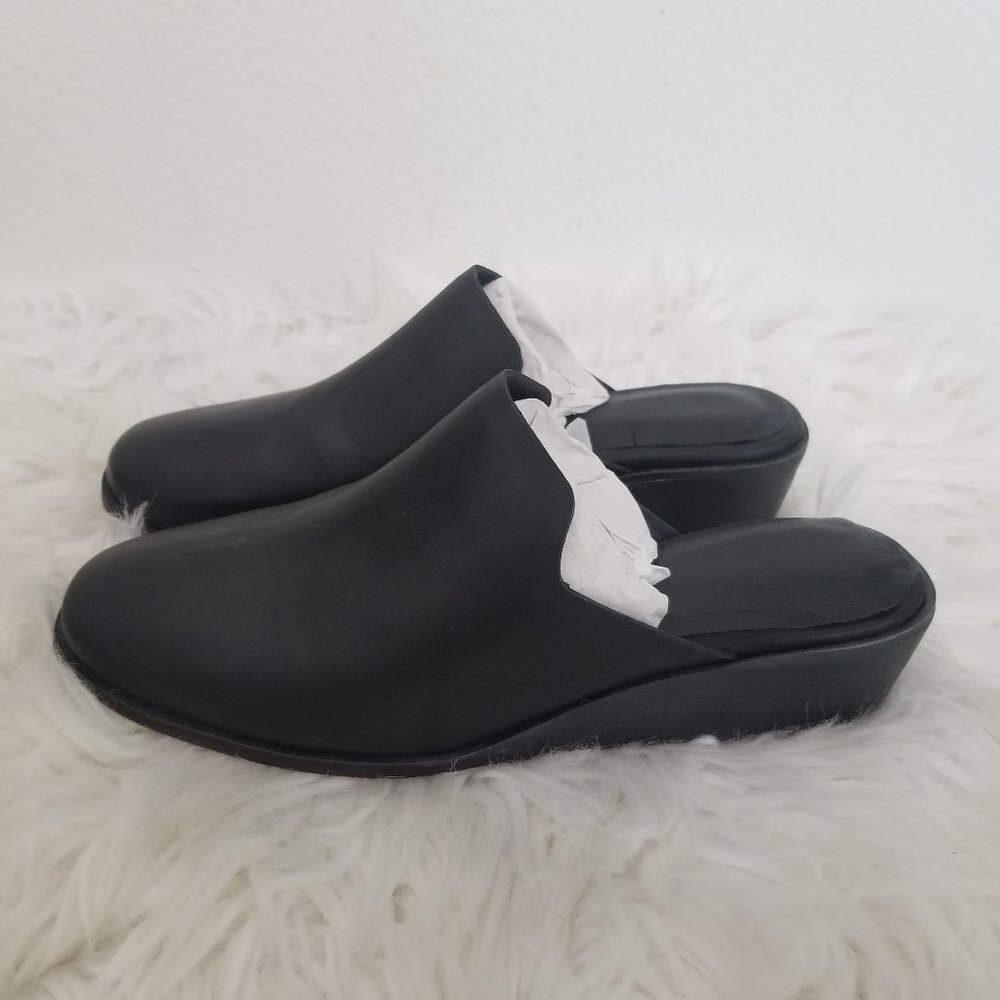 Wal & Pai ECHO Black Leather Mules Sandals Slip On Minimalist Shoes Size 37 - Picture 3 of 8